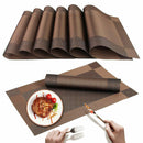 6 pc Placemats Table Mats Woven Vinyl PVC Heat Resistant Placemats Decor 18"x12"