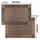 6 pc Placemats Table Mats Woven Vinyl PVC Heat Resistant Placemats Decor 18"x12"