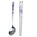 3Sets Portable Stainless Steel Spoon Chopsticks Outdoor Travel Camping Cutlery