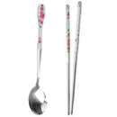 3Sets Portable Stainless Steel Spoon Chopsticks Outdoor Travel Camping Cutlery