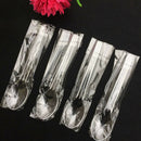 100pcs Plastic Spoons Mini Clear Safe Flatware Spoons Cake Spoons for Gathering