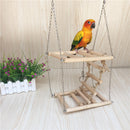 Parrot Wood Stand Activity Center Ladder Swing Tray Cup Perch Bird Play Rack