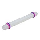 Non-Stick Sugarcraft Fondant Rolling Pin with Guide Rings Plastic Newest Useful
