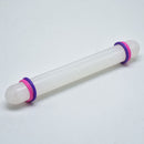 Non-Stick Sugarcraft Fondant Rolling Pin with Guide Rings Plastic Newest Useful