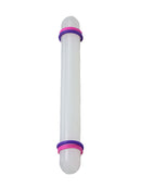 Non-Stick Sugarcraft Fondant Rolling Pin with Guide Rings Plastic Newest Useful