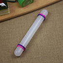 Non-Stick Sugarcraft Fondant Rolling Pin with Guide Rings Plastic Newest Useful