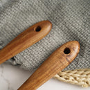 2Pcs/set Bamboo Wood Cooking Utensil Set Cookware Spatula Fork Spoon New Hot