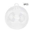 6pcs Ornament Container Candlestick-Ball Glass-Vase Flower Hanging Clear Home