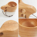 Wooden Drinking Cup Camping Portale Outdoor Wood Mug Coffee Tea Milk