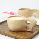 Wooden Drinking Cup Camping Portale Outdoor Wood Mug Coffee Tea Milk