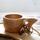 Wooden Drinking Cup Camping Portale Outdoor Wood Mug Coffee Tea Milk