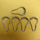 Glide Shower Curtain Ring Hooks New Rolling Balls Nickel No Rust 1 piece  Nice