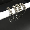 Glide Shower Curtain Ring Hooks New Rolling Balls Nickel No Rust 1 piece  Nice