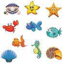 1sheet Sea Creatures Self Adhesive Bathtub Stickers Cartoon Waterproof Anti-Slip