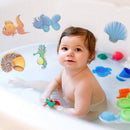 1sheet Sea Creatures Self Adhesive Bathtub Stickers Cartoon Waterproof Anti-Slip