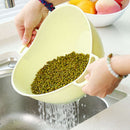 Handle Rice Wash  Basket Kitchen Rice Fruit Wash Sieve Strainer Convenient  New