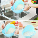 1 pc Plastic Sieve Rice Washing Filter Strainer Basket Sieve Fruit Drainer