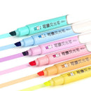 6 x Erasable Highlighter Double-end Fluorescent Marker Pens Student Supplies New
