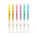 6 Pc Double Sided Highlighter Pen Erasable Fluorescent Pen Color Markers New