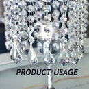 10Pcs/set Crystal Clear Maple Leaf Prisms Glass Beads Pendant 38mm Newest Useful