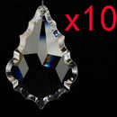 10Pcs/set Crystal Clear Maple Leaf Prisms Glass Beads Pendant 38mm Newest Useful