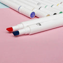 12 Colors/Kit Highlighter Marker Pen Dual Headed Pens Student Supplies Best
