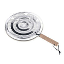 Flame Simmer Ring Heat Diffuser with Wood Handle for Electric Gas Stovetops