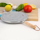 Flame Simmer Ring Heat Diffuser with Wood Handle for Electric Gas Stovetops