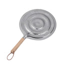 1 pc Flame Simmer Ring Heat Diffuser with Wood Handle for Electric Gas Hot