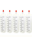 5Pcs/set 250ML Plastic Squeeze Bottles with Graduated Measurements Newest Useful
