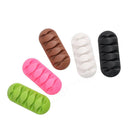 4Pcs Desktop Wall Cable Clip Holder Cord Management 5 Slot Adhesive Organizer