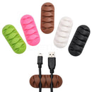 4x Desktop Wall Cable Clip Holder Cord Management 5-Slots Organizer Newest Use
