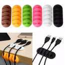 4x cOrganizer Cord Wire Winder Desk Wall Adhesive for USB Power Cord