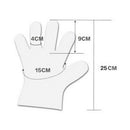 500x Plastic Clear Disposable Gloves Food Cleaning Hygienic Safety Gloves Hot