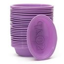 15Pcs  Handmade Soap Molds Cupcake Baking Oval Shaped Mould Silicone Purple New