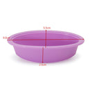 15Pcs  Handmade Soap Molds Cupcake Baking Oval Shaped Mould Silicone Purple New