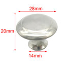 20Pcs Cabinet Door Drawer Handle Pull Stainless Steel Knob + Screw Household DIY