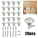 20Pcs Cabinet Door Drawer Handle Pull Stainless Steel Knob + Screw Household DIY