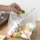 1 x Folding Plastic Light Garbage Stainless Bag Holders Trash Rack Newest Useful