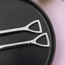 2Pcs Kitchen Stainless Steel Western Dessert Shovel Spoon and Fork Cutlery