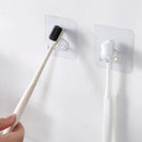 4x Plastic Sucked Suction Cup Toothbrush Holder Hanger Rack Bathroom Tools