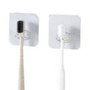 4pcs Plastic Toothbrush Holder Wall Adhensive Brush Rack Wire Rack Holder