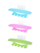3 Pieces Quality Toothbrush Holder Stand Plastic Set Shelf Bathroom Storage Rack