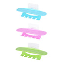 3 Pieces Quality Toothbrush Holder Stand Plastic Set Shelf Bathroom Storage Rack