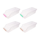 Refrigerator Storage Box Transparent Food Collecting Bins Fruit Organizer 4Pcs