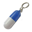 2 pcs Waterproof Metal Medicine Pill Box Case Bottle Holder Container Keychain