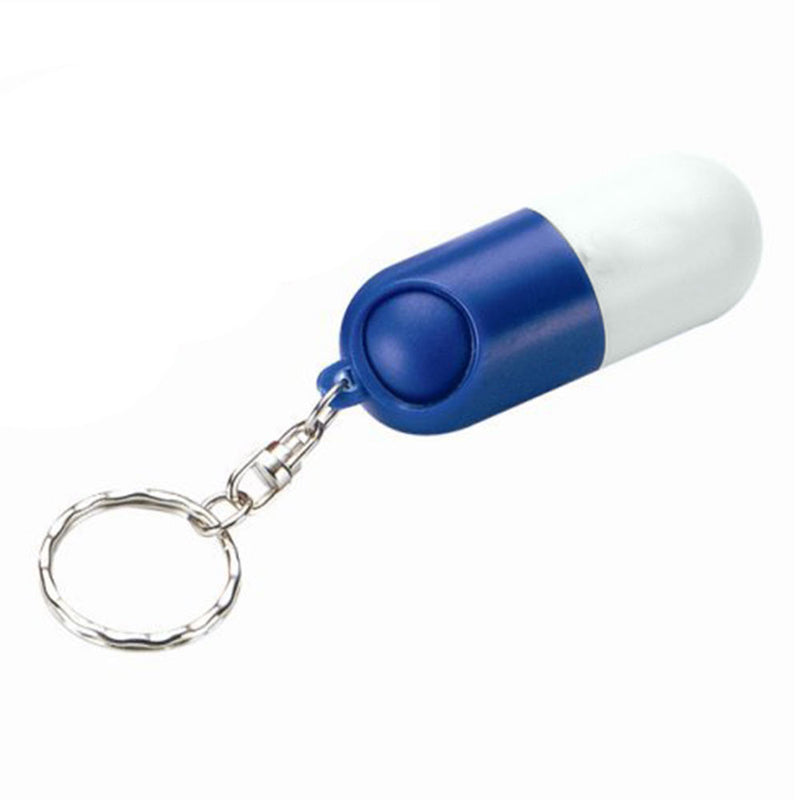 2 pcs Waterproof Metal Medicine Pill Box Case Bottle Holder Container Keychain