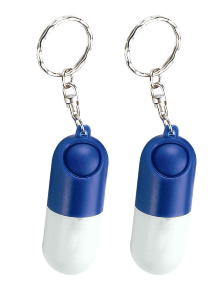 2 pcs Waterproof Metal Medicine Pill Box Case Bottle Holder Container Keychain