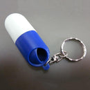 2x Waterproof Mini Metal Medicine Pill Box Case Bottle Holder Container Keychain