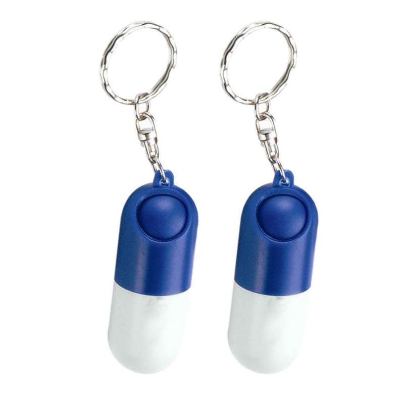 2 pcs Waterproof Metal Medicine Pill Box Case Bottle Holder Container Keychain